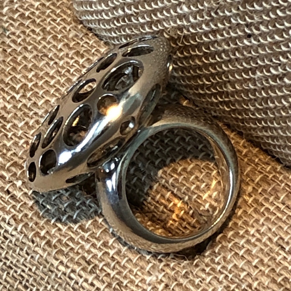 .950 Silver Statement Bubble Ring And Earrings Je… - image 3